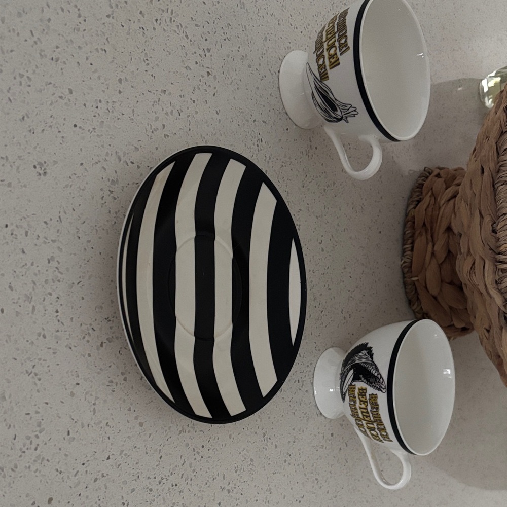 Beetlejuice Tea mug set with matching plate
